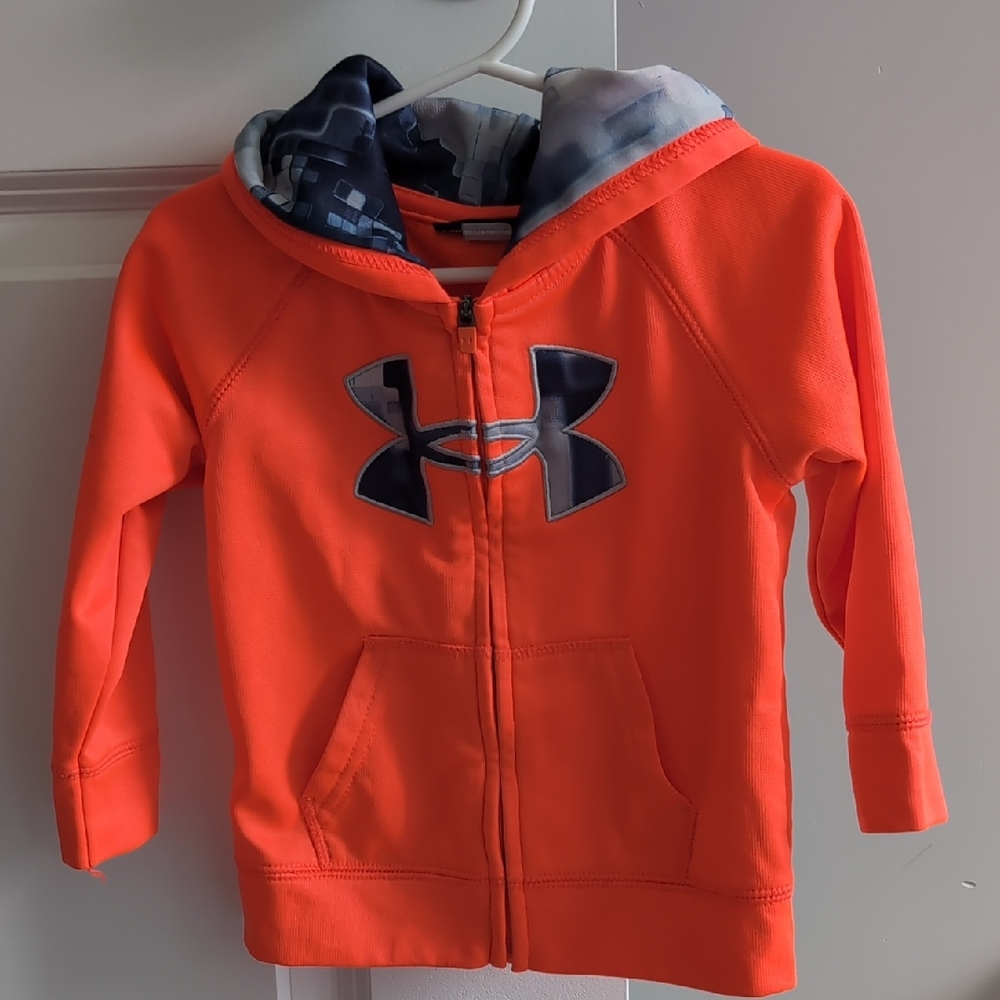 Under Armour Kids Bright Orange Zip-Up Hoodie
